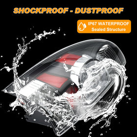 Nakuuly tail light sealed edge highlighting waterproof construction for durability