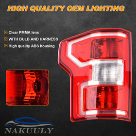 Nakuuly tail light harness and bulbs detail showing included plug-and-play components