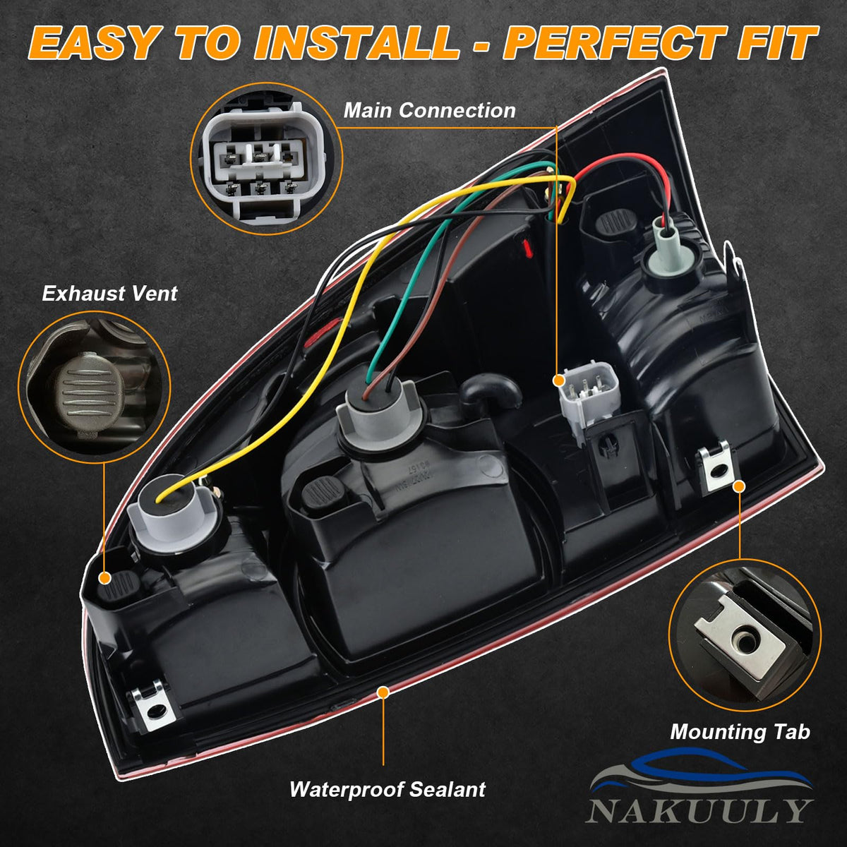 Nakuuly bulbs and connector detail for easy plug-and-play benefit