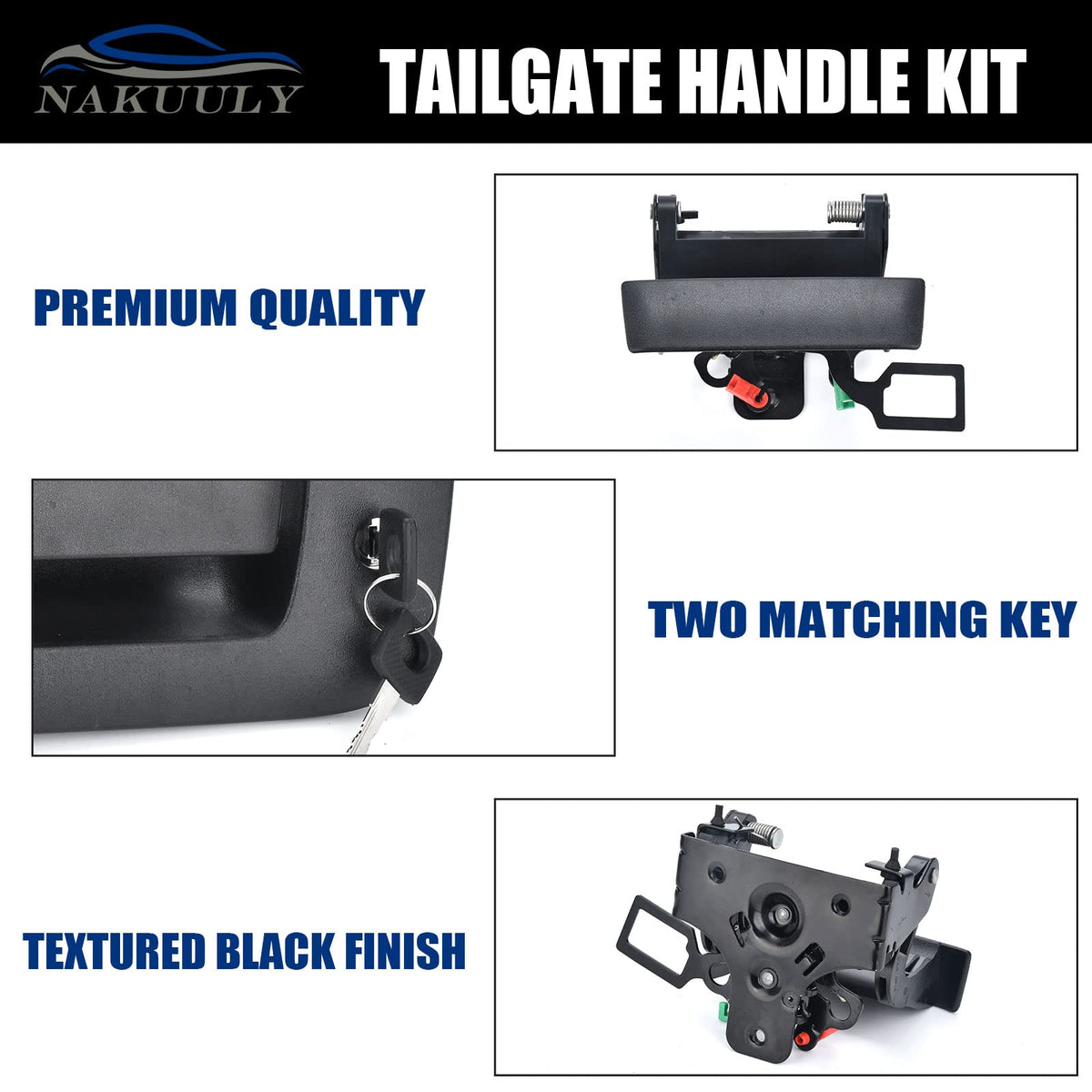 Nakuuly lock kit installed on truck tailgate illustrating secure cargo benefit