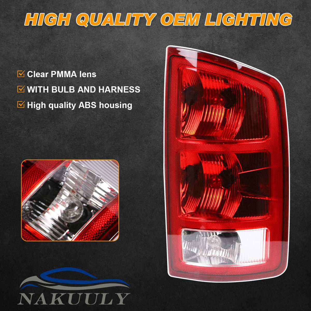 Nakuuly taillight rear view showing mounting points and secure attachment benefit