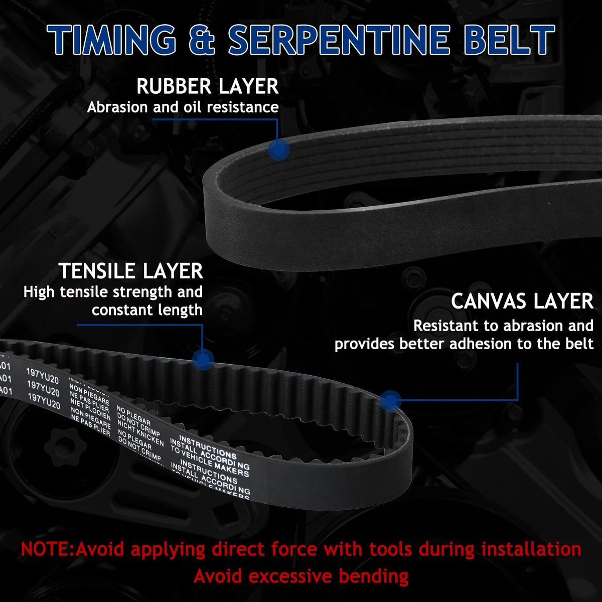 Nakuuly tensioner and pulley detail demonstrating smooth bearings for stable tension