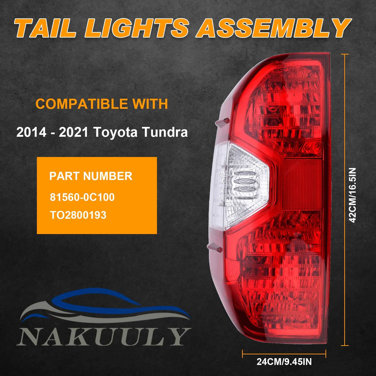 Nakuuly left tail light side profile highlighting fit and OEM styling benefit