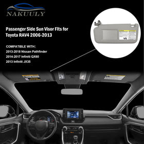 Nakuuly visor fabric close-up displaying texture and durable gray finish for matching interior