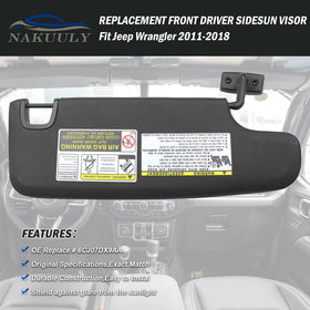 Nakuuly visor mounted in Jeep Wrangler JK demonstrating fit and reduced glare benefit