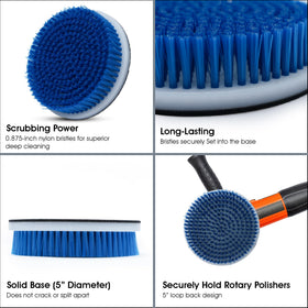 Nanoskin brush attached to polisher in use, faster detailing efficiency