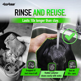Nanoskin AUTOSCRUB rinsed under tap water restoring pad performance quickly