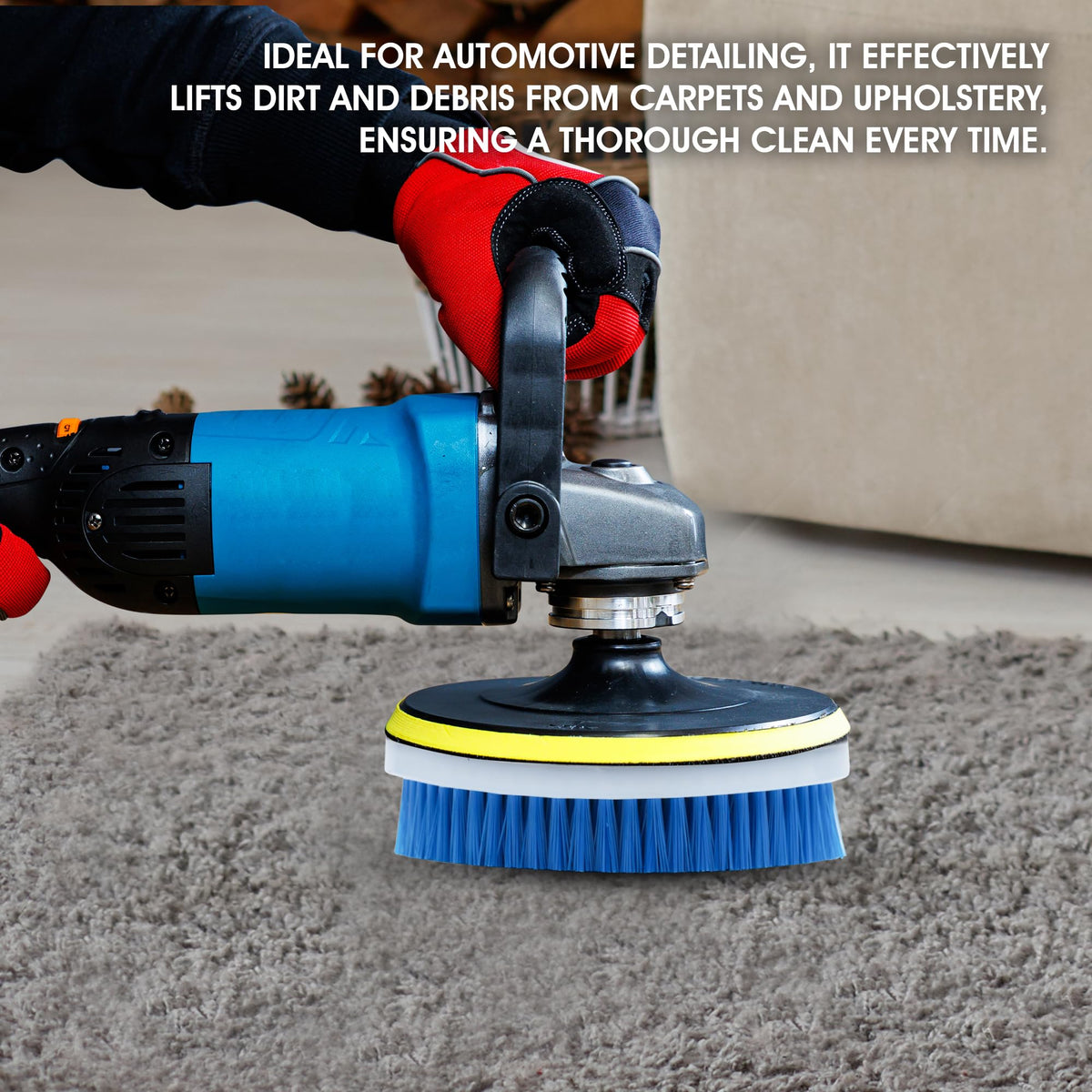 Nanoskin scrubbing upholstery fabric, lifts stains and refreshes fibers