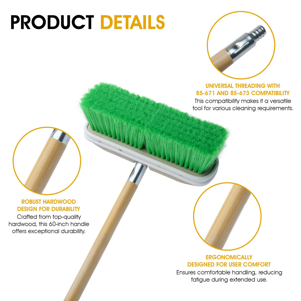 Nanoskin handle beside tape measure shows 60-inch length for improved access