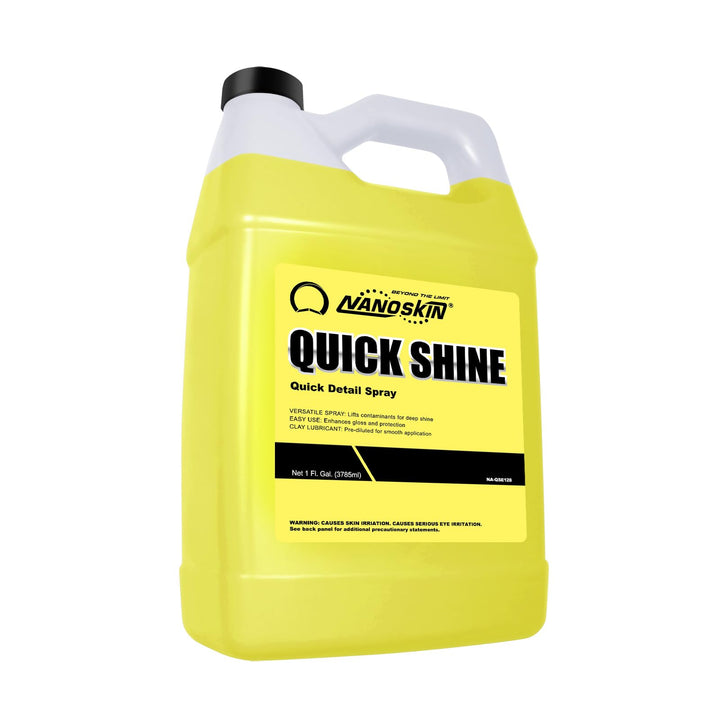 Nanoskin gallon bottle front view showing label and size, clear product identification and convenience