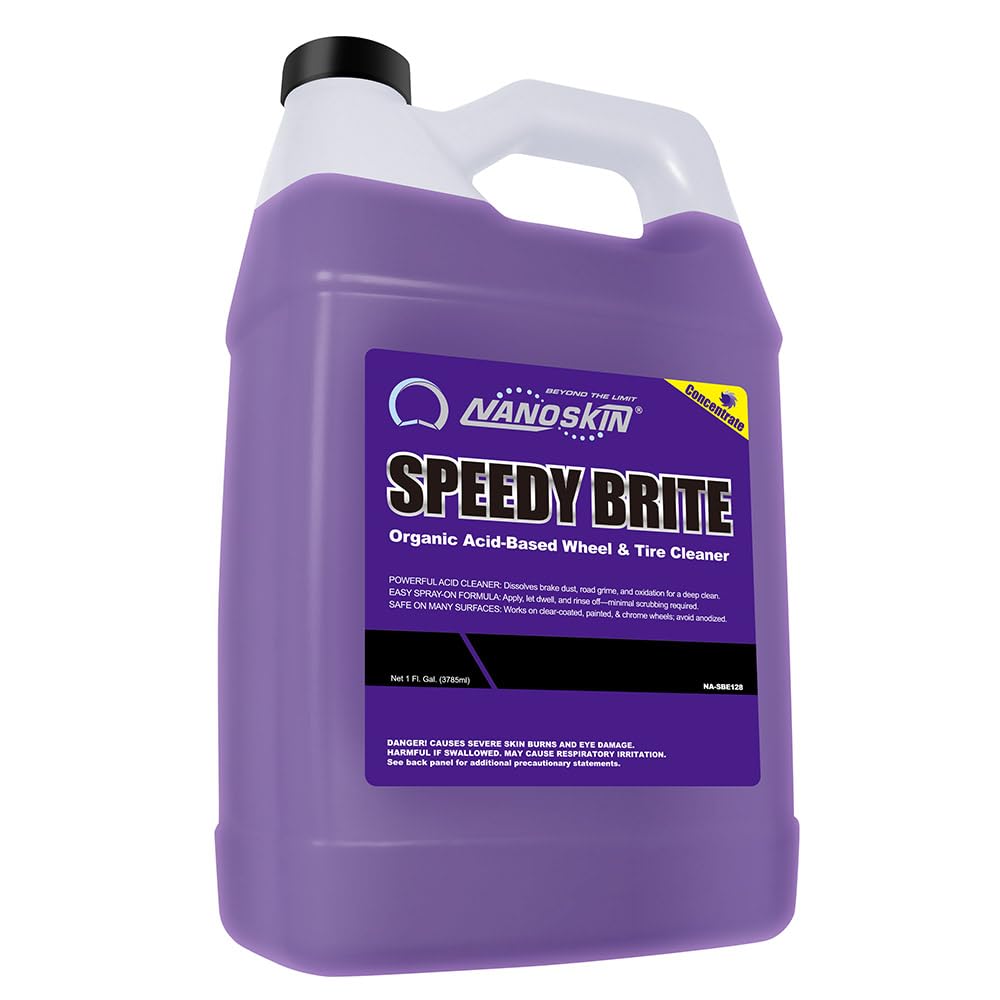 Nanoskin SPEEDY BRITE front gallon label showing product and dilution info
