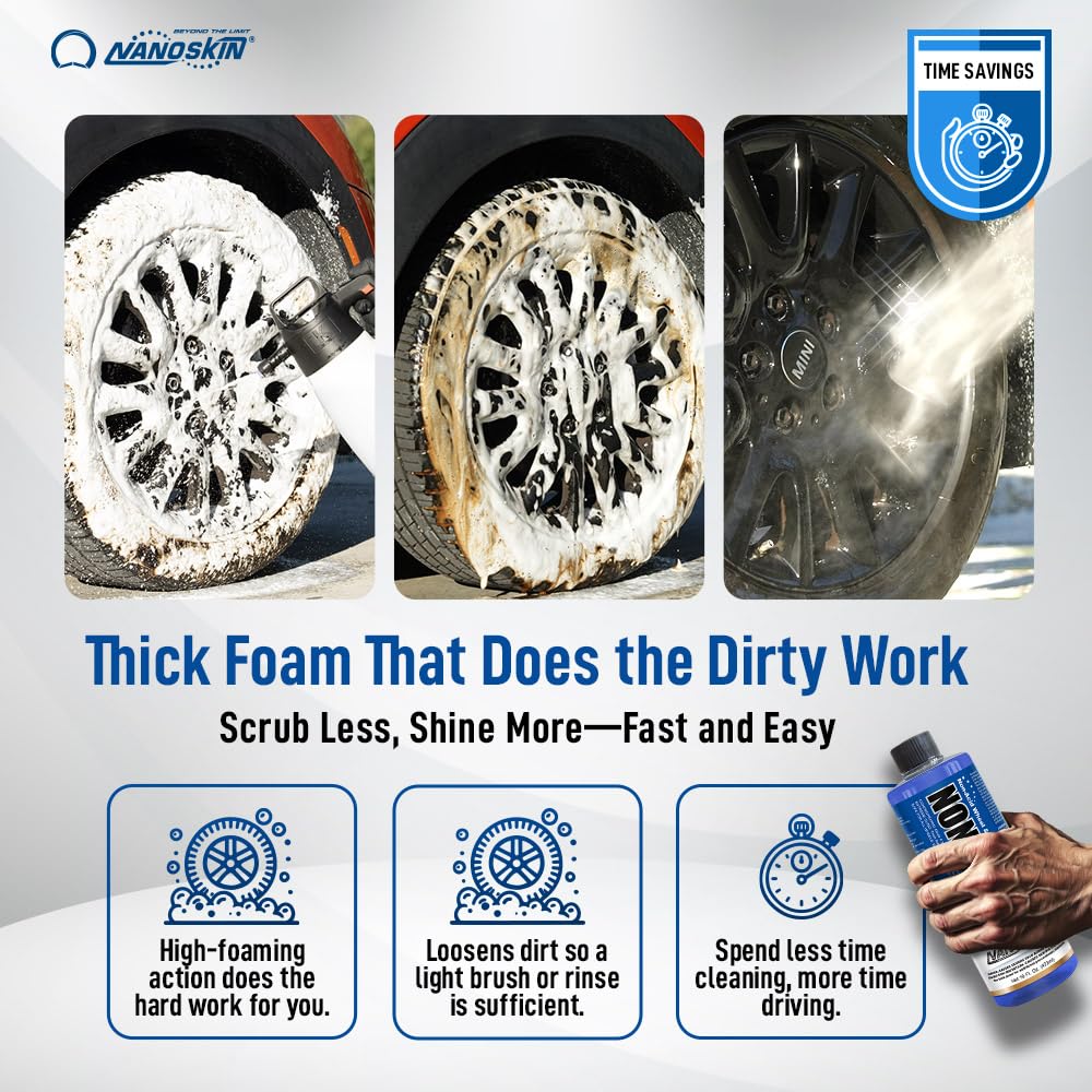 Nanoskin used with a tire brush removing old dressing for better prep