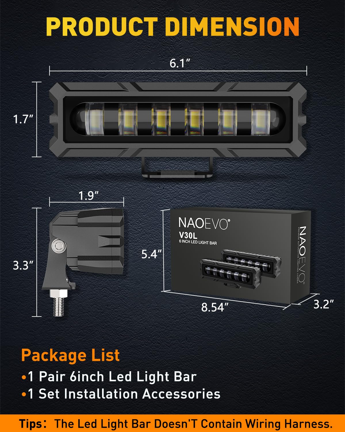 NAOEVO beam on foggy night road showing improved visibility at distance
