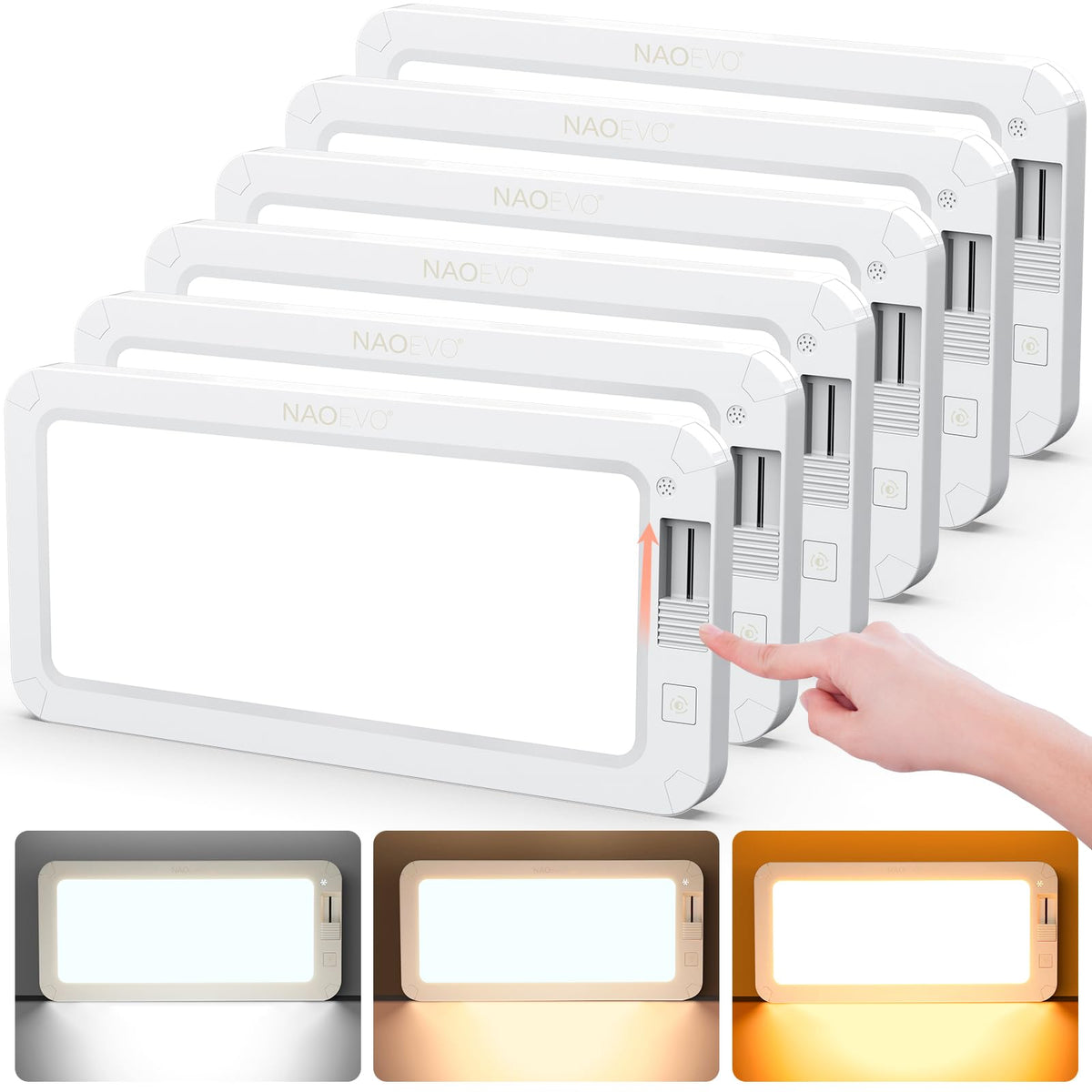 NAOEVO front view of 6-pack panels showing compact design and easy install benefit