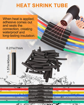 NAOEVO bundle of heat-shrink tubing included to ensure sealed, professional joints