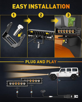 NAOEVO installed on a Jeep bumper providing stronger night driving visibility