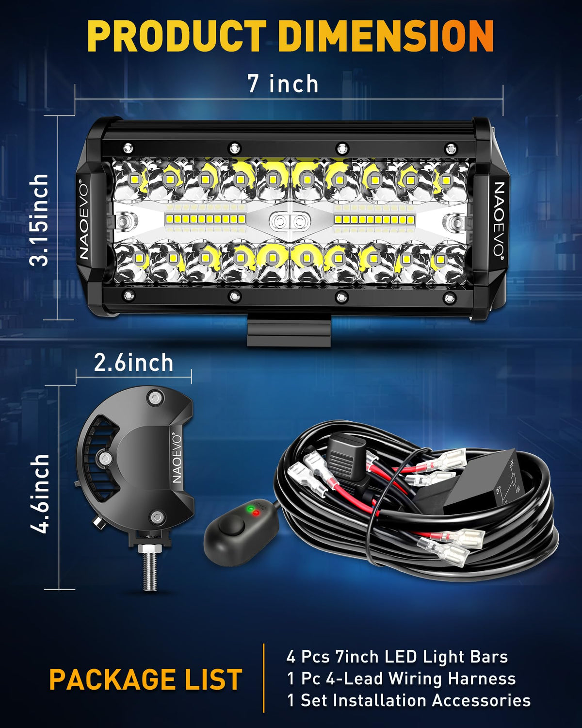 NAOEVO installed on truck bumper demonstrating extra road visibility benefit