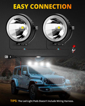 NAOEVO mounted on off-road truck at night improving visibility