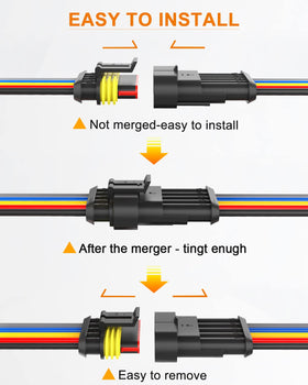 NAOEVO bundled wires with heat-shrink tubing included for secure insulated joins