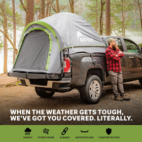 Napier Backroadz interior with mattress highlighting roomy two-person comfort