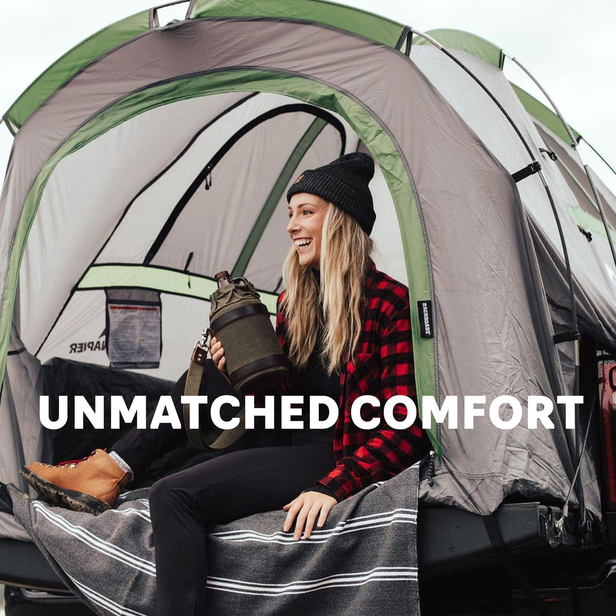 Napier backroadz interior space showing roomy two-person comfort and headroom