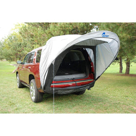Napier Sportz Cove fitted to SUV with sleeping pad showing comfortable vehicle camping space