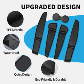 Narottl rear door pocket liner in Tesla Model Y Juniper protecting panel from scratches and spills