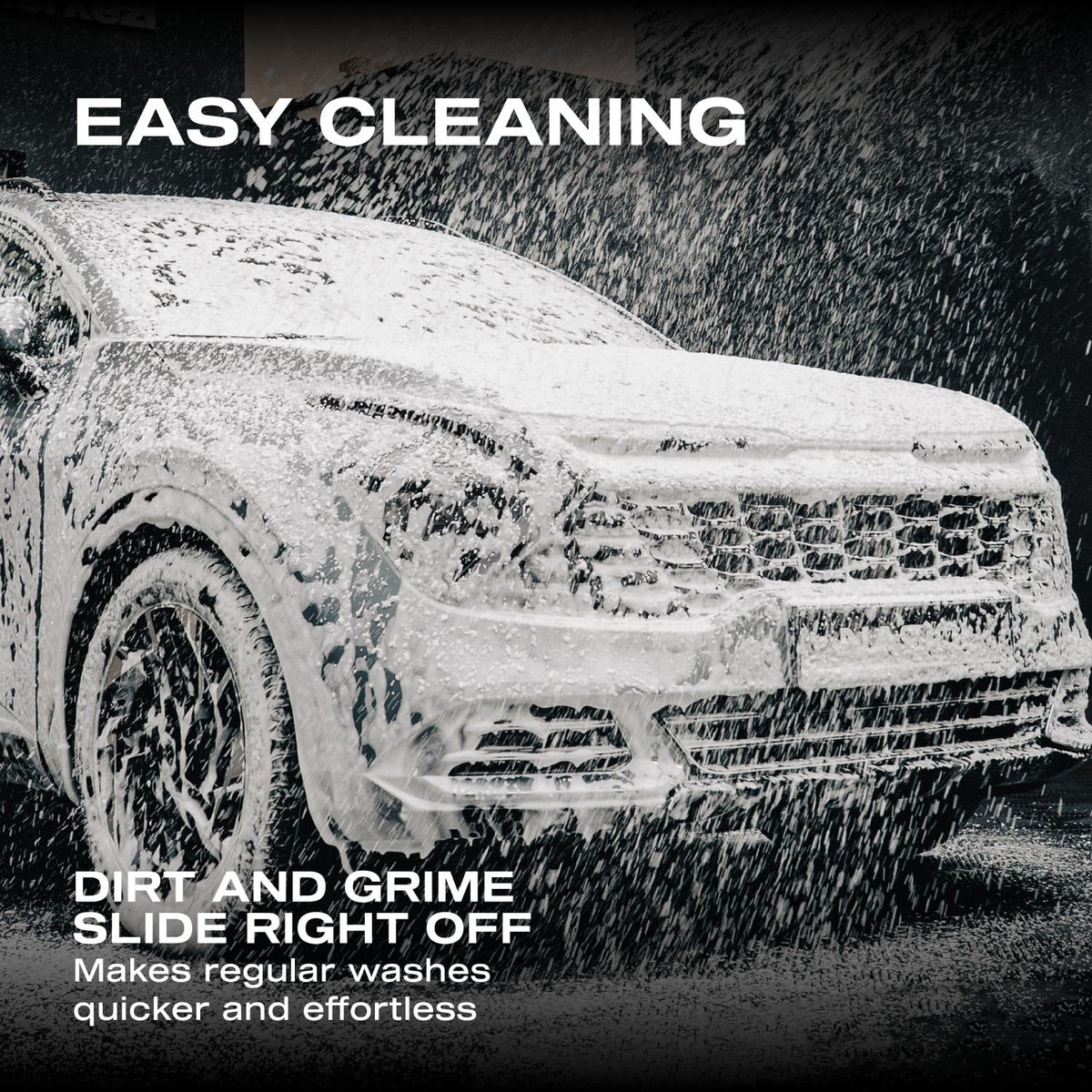 Nasiol water beading on hood demonstrating strong hydrophobic cleaning benefit