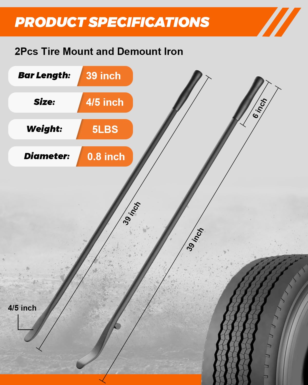 Naspios angled tip detail demonstrating bead-prying efficiency and rim protection