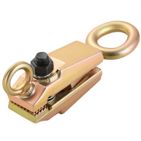 NATGAI clamp front view showing compact profile and self-tightening jaws for fast engagement