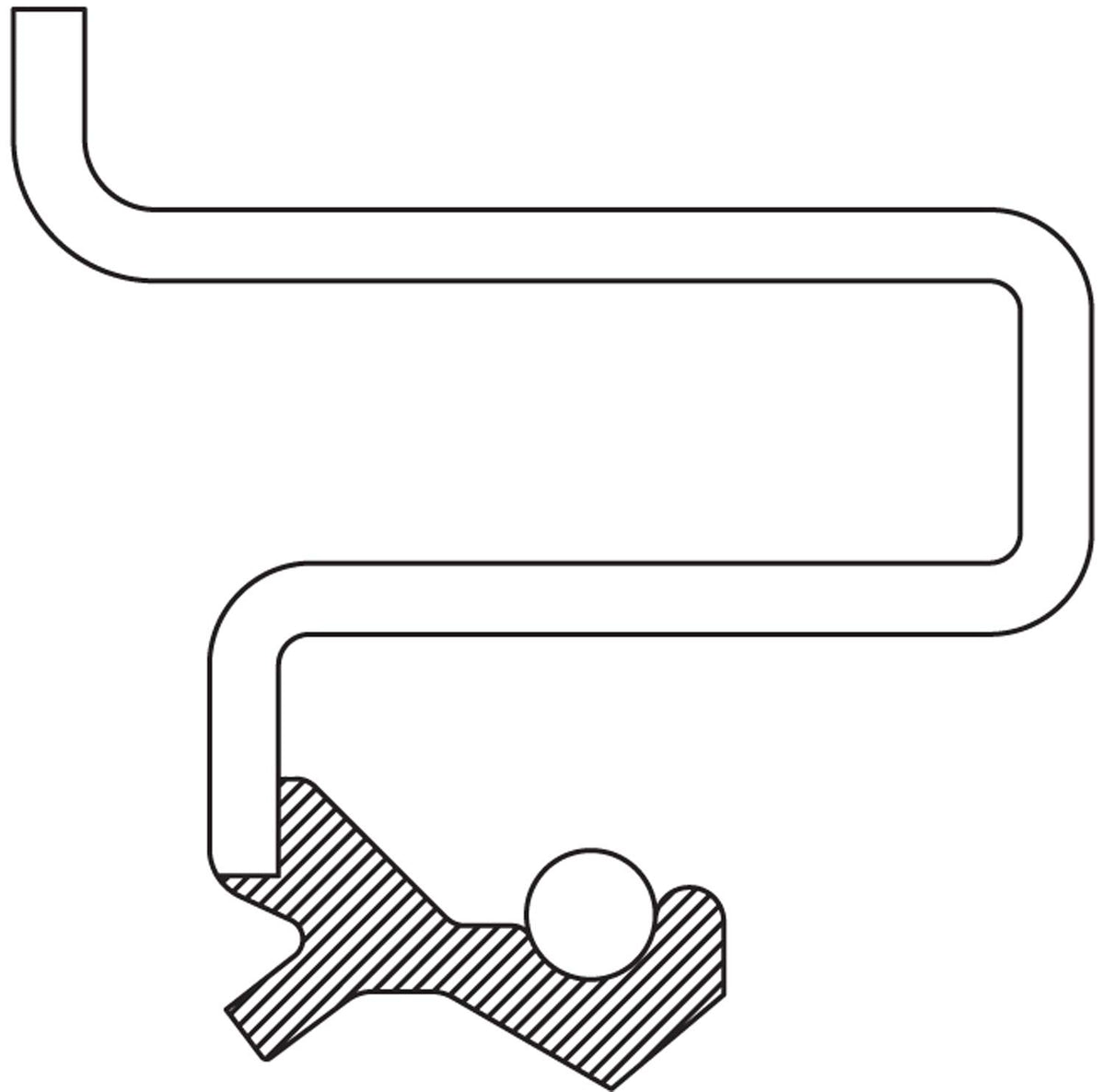 National 710568 close-up of lip and spring showing durable construction for long-lasting protection