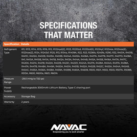 NAVAC foldable hook in use for hands-free monitoring during diagnostics