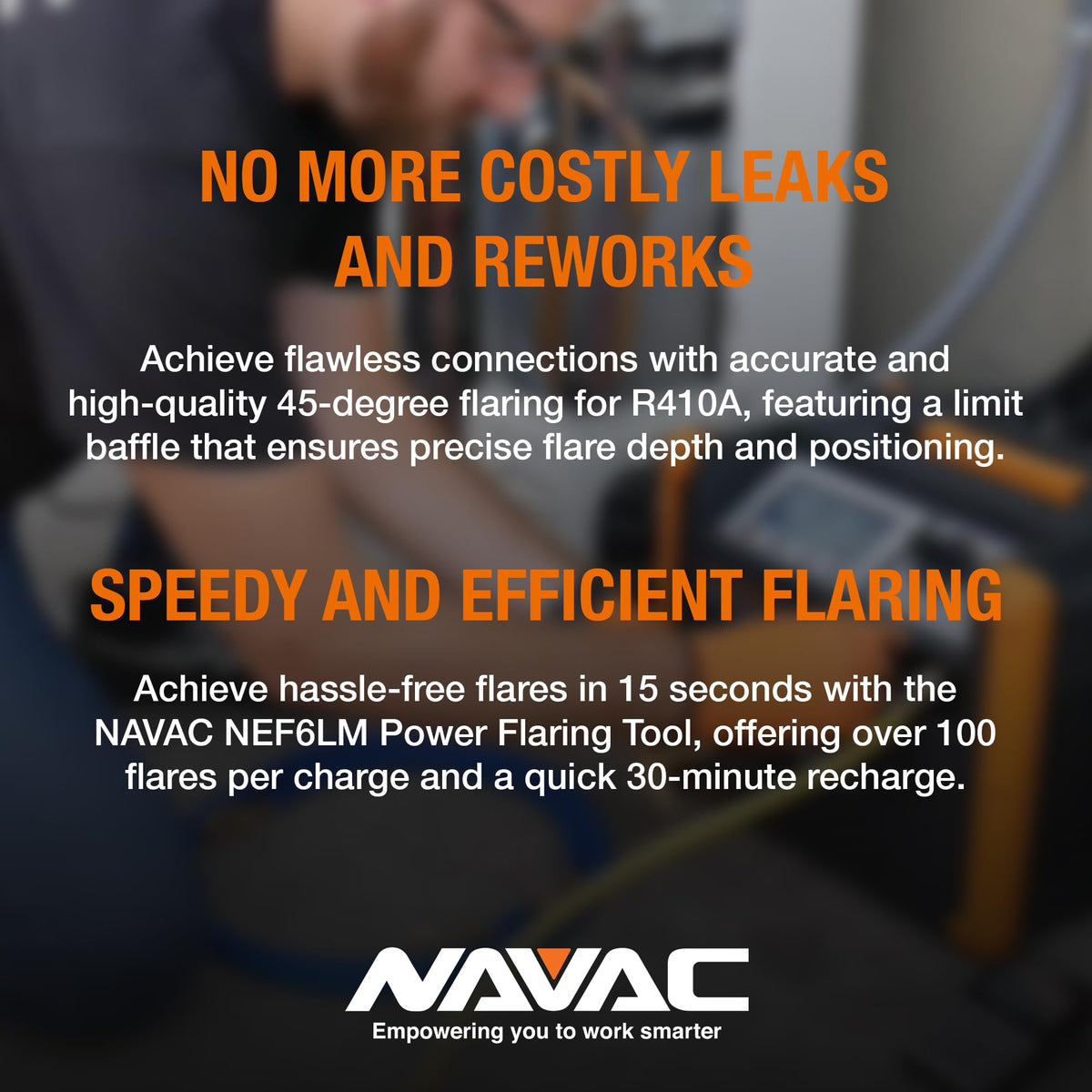 NAVAC NEF6LM battery and charger demonstrating quick-charge convenience