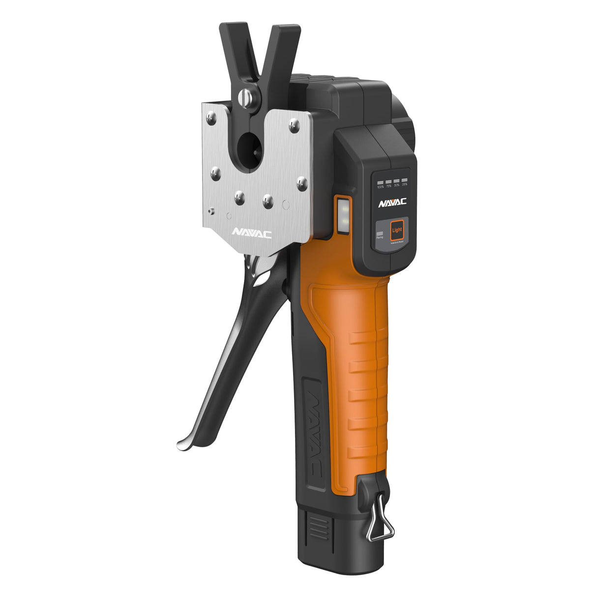 NAVAC NEF6LM front view showing compact cordless design and controls