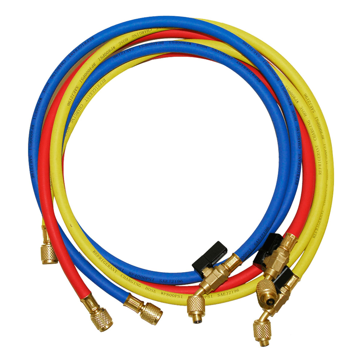NAVAC front packaging showing NH5SC three-color hose kit for quick identification