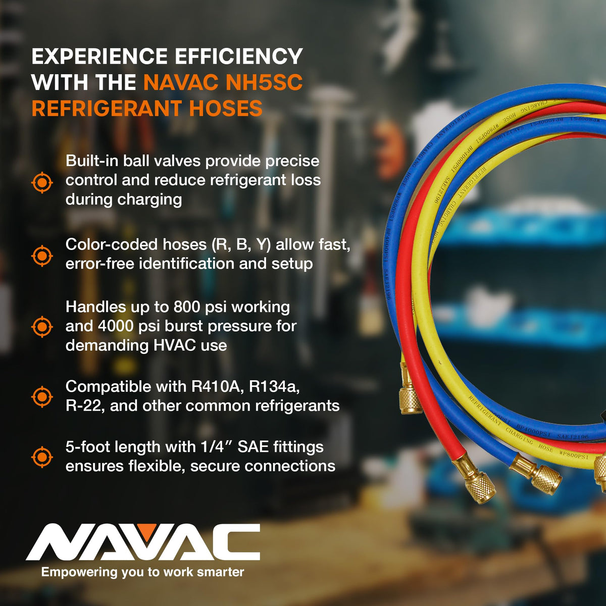 NAVAC hose coupling with replaceable gasket for easy maintenance and seal