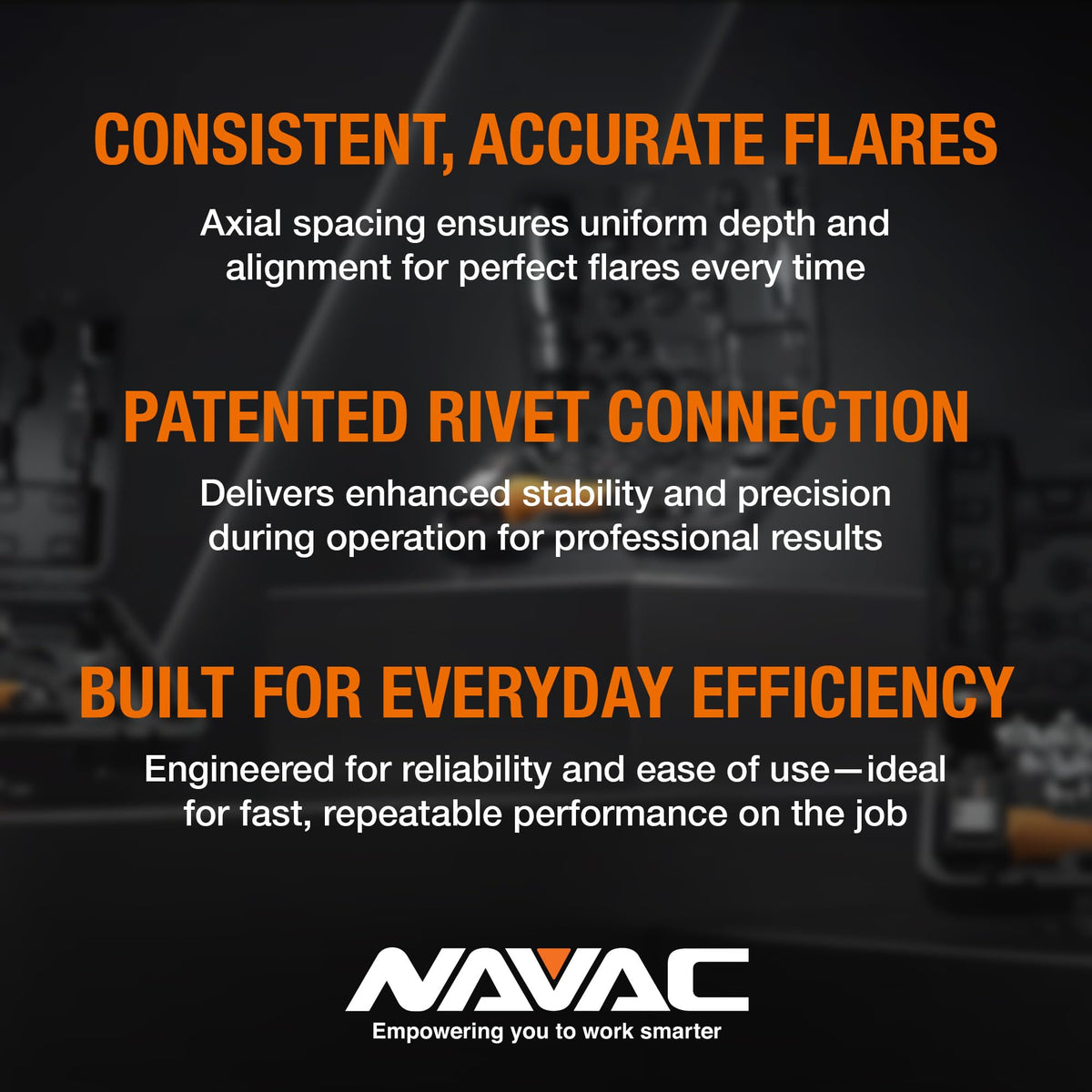 NAVAC NTF66 in use on 1/2" copper tubing demonstrating clean flare