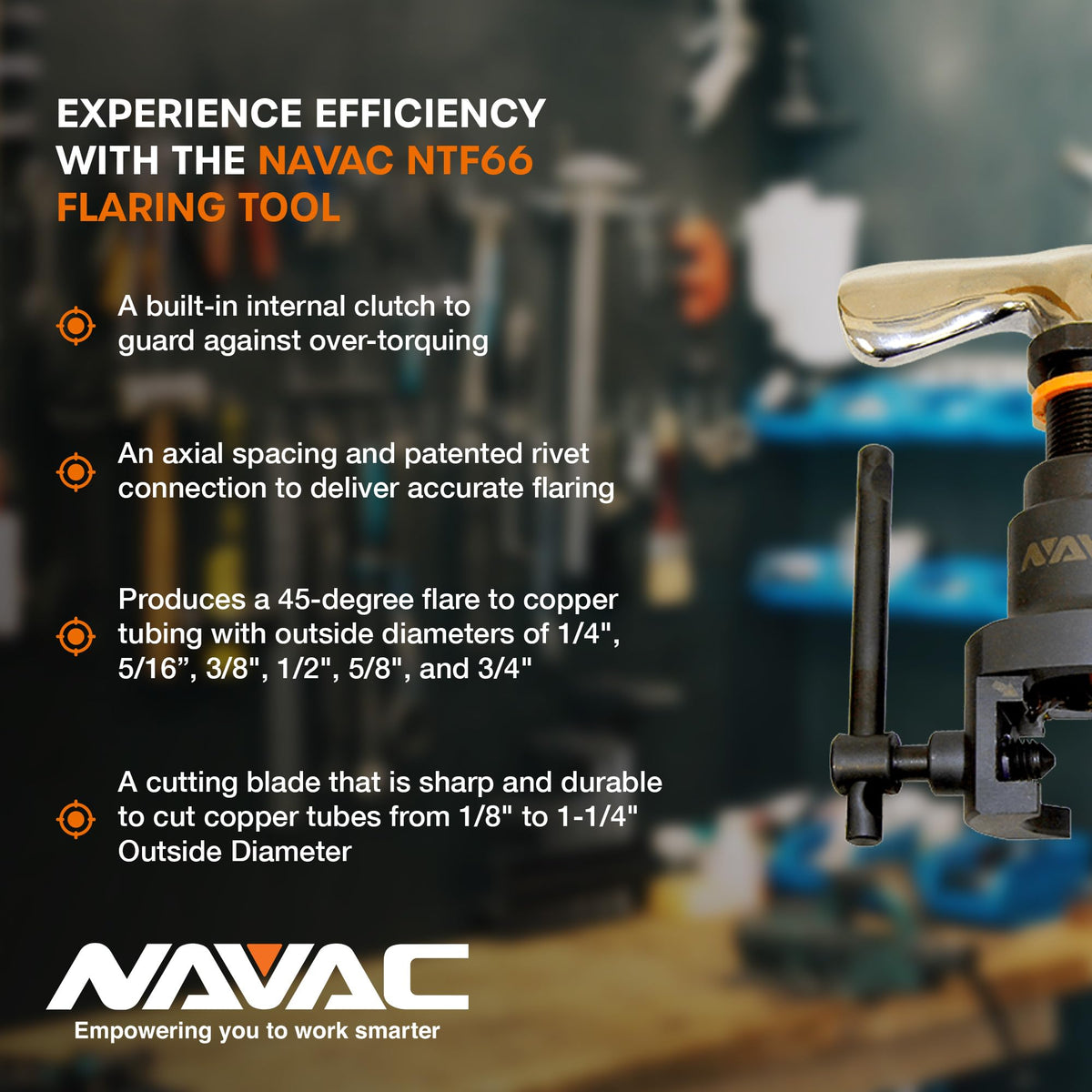 NAVAC NTF66 packaging with warranty card showing included one-year coverage