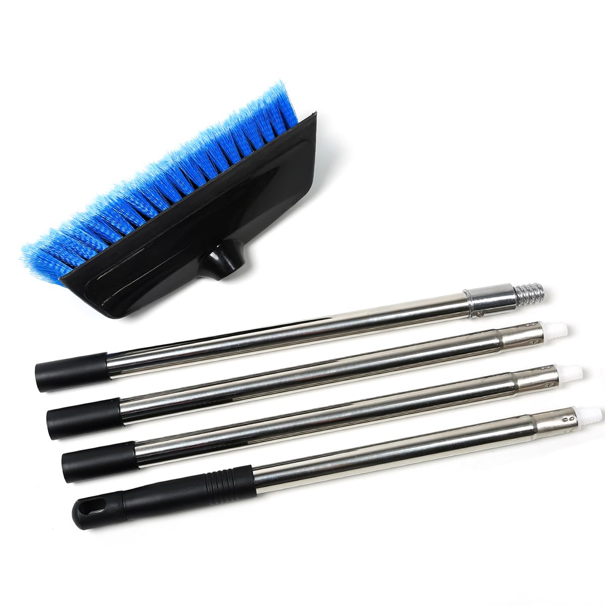 NAVAPAL brush front view showing head, bumper and squeegee for scratch-free cleaning
