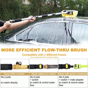 NAVAPAL brush beside ruler showing 70-inch reach for hard-to-access areas