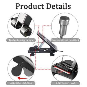 NAWESRVA large-area pedal top view for comfortable instructor foot contact