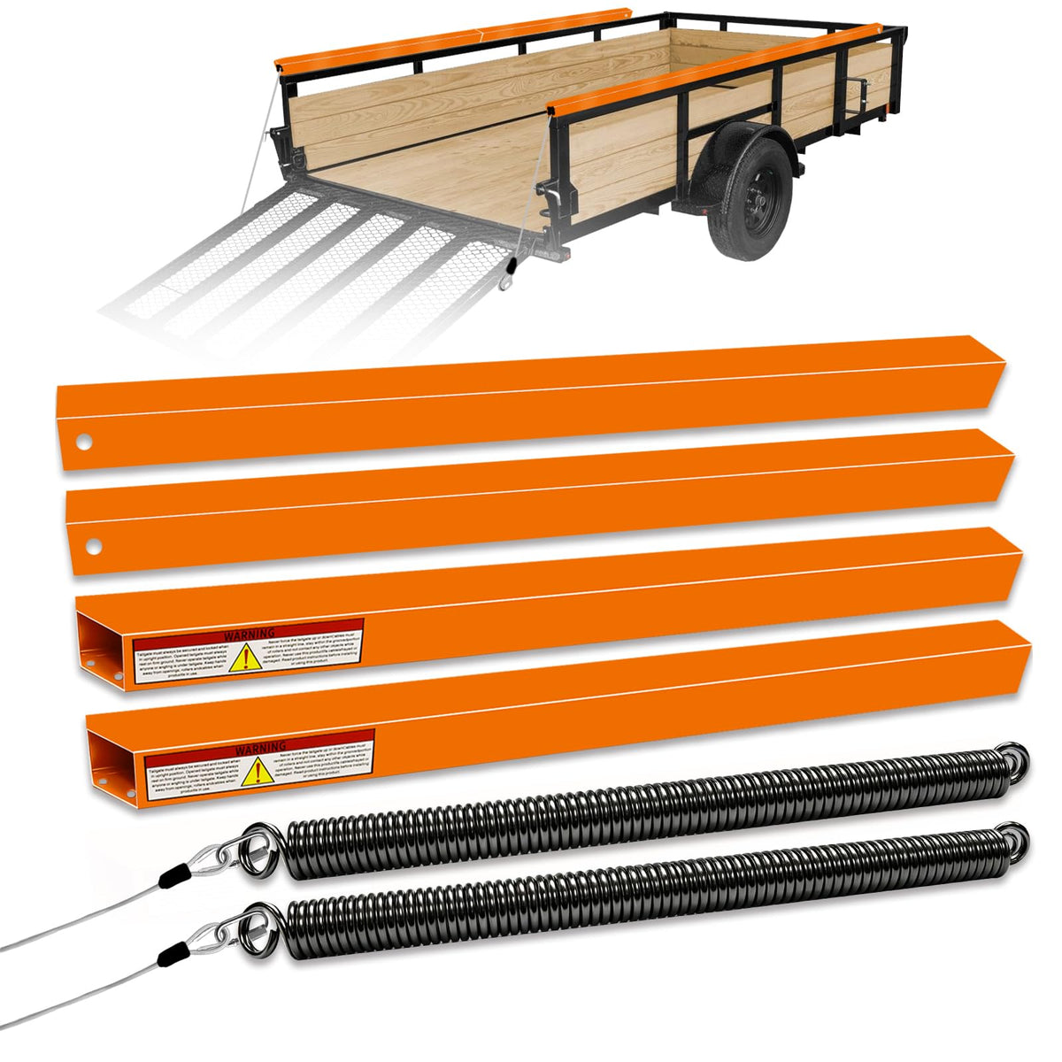 NAZOU front-mounted kit installed on trailer improving lift effort