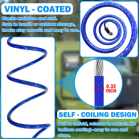 NAZOU cable hooked to trailer eyelet showing easy installation and reliable backup benefit