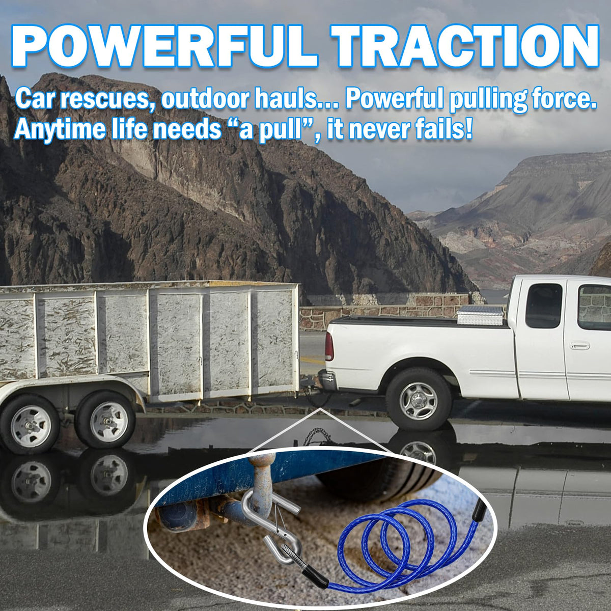 NAZOU towing a trailer on road scene showing real-world use and added safety benefit