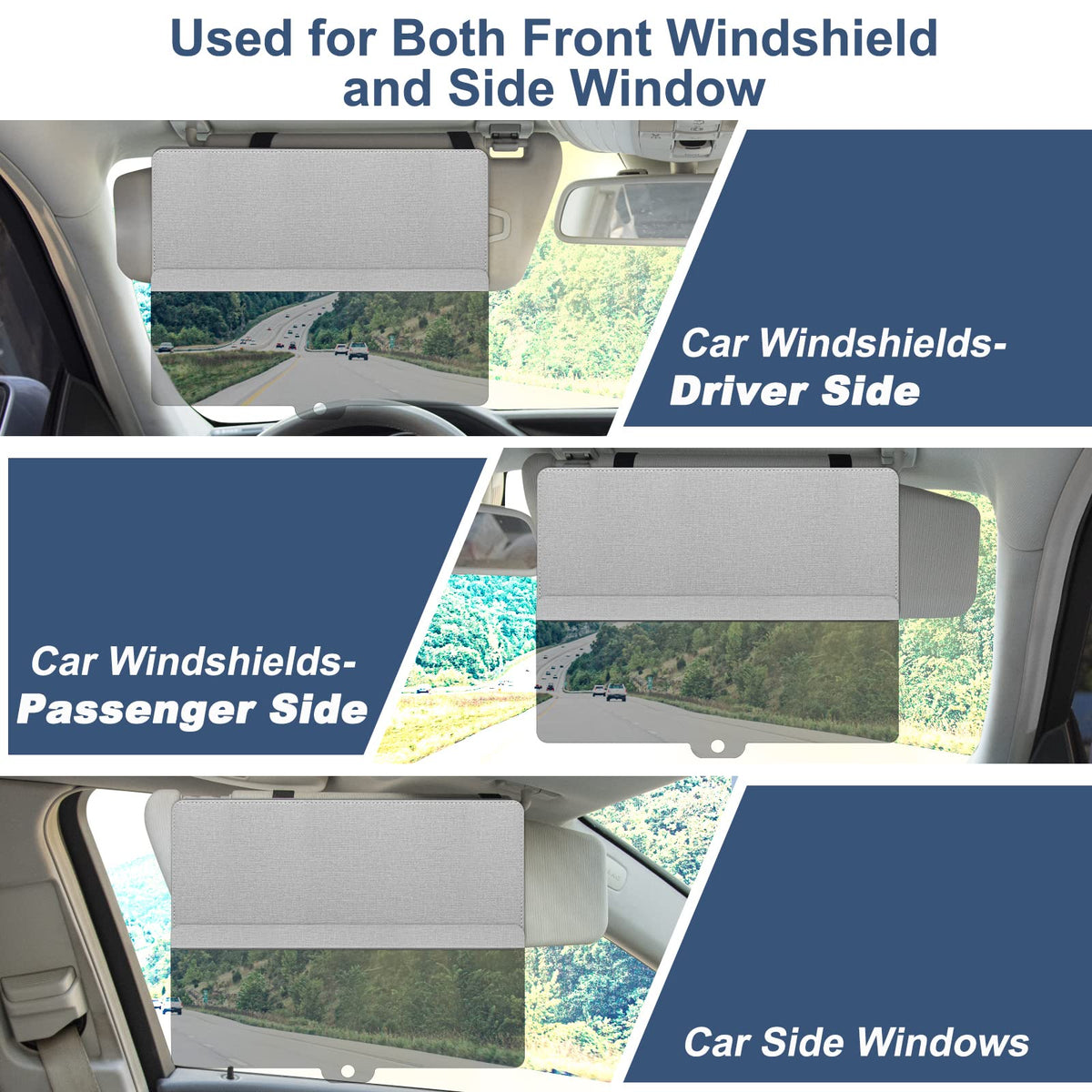NAZZO in-car view showing reduced sun glare for safer driving