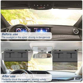 NAZZO installed on driver side visor demonstrating improved visibility while driving
