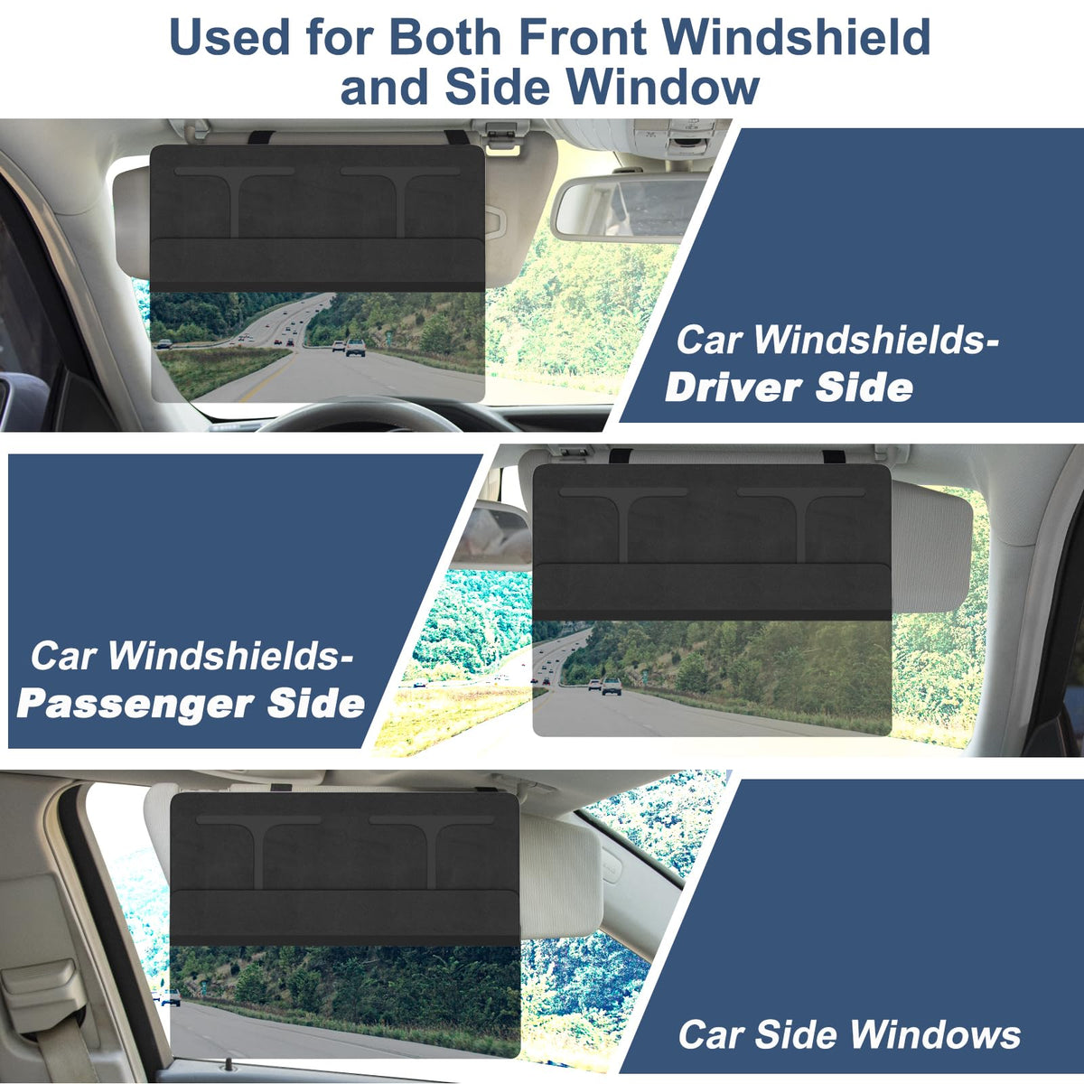 NAZZO side window coverage blocking low-angle sun for comfort