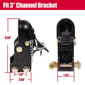 NBJINGYI channel mount profile demonstrating adjustable positioning benefit