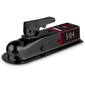 NBJINGYI coupler front view showing secure 2" ball seating and sturdy construction