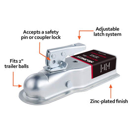 NBJINGYI coupler on a trailer being towed by truck showing real-world use